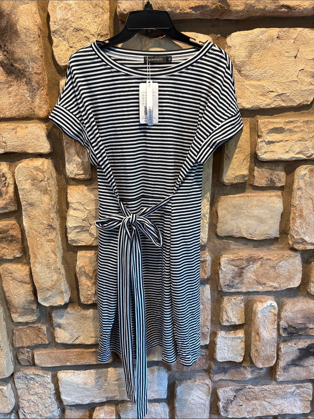 Merokeety (Amazon) striped T-shirt dress size XL NWT